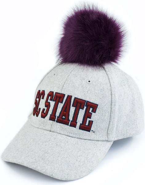 Big Boy South Carolina State Bulldogs S148 Ladies Pom Pom Cap [Grey]
