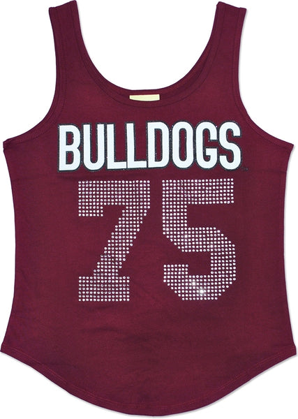 Big Boy Alabama A&M Bulldogs S2 Rhinestone Ladies Tank Top [Maroon]