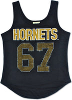 Big Boy Alabama State Hornets S2 Rhinestone Ladies Tank Top [Black]