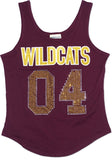 Big Boy Bethune-Cookman Wildcats S2 Rhinestone Ladies Tank Top [Maroon]