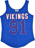 Big Boy Elizabeth City State Vikings S2 Rhinestone Ladies Tank Top [Royal Blue]
