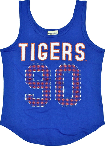 Big Boy Savannah State Tigers S2 Rhinestone Ladies Tank Top [Royal Blue]