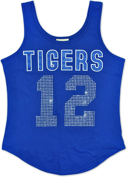 Big Boy Tennessee State Tigers S2 Rhinestone Ladies Tank Top [Royal Blue]