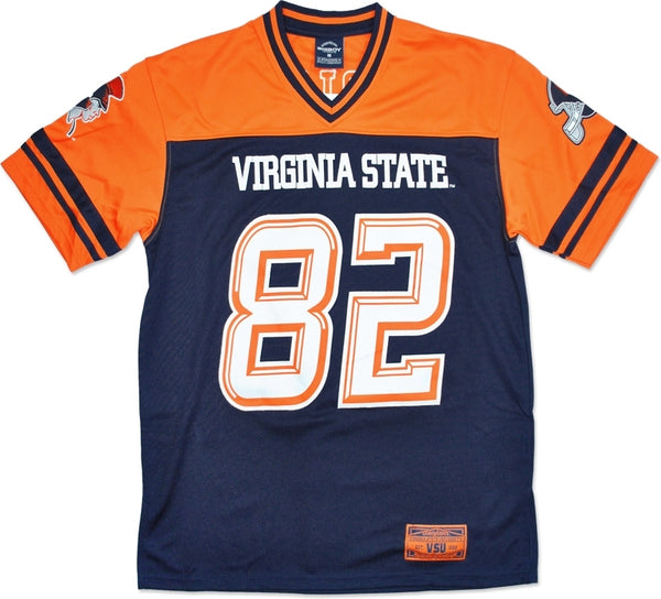 Big Boy Virginia State Trojans S9 Mens Football Jersey [Navy Blue]