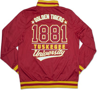 Big Boy Tuskegee Golden Tigers Mens Jogging Suit Jacket [Crimson Red]