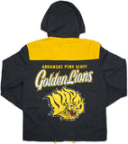 Big Boy Arkansas at Pine Bluff Golden Lions S3 Mens Windbreaker Jacket [Black]