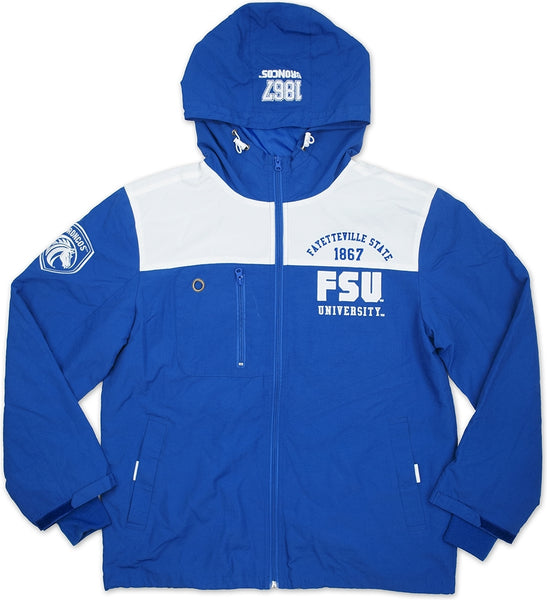 Big Boy Fayetteville State Broncos S3 Mens Windbreaker Jacket [Royal Blue]
