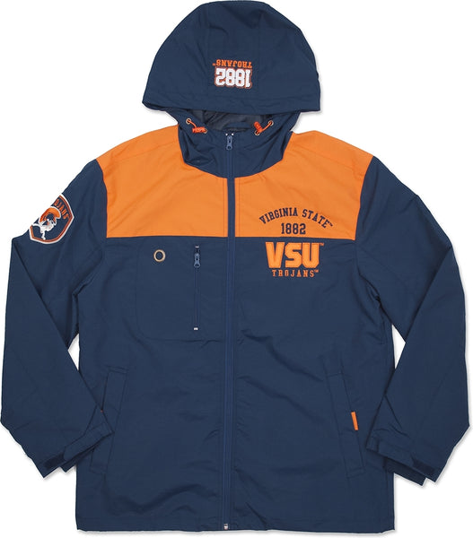 Big Boy Virginia State Trojans S3 Mens Windbreaker Jacket [Navy Blue]