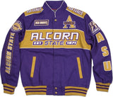 Big Boy Alcorn State Braves S11 Mens Racing Twill Jacket [Purple]