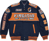 Big Boy Virginia State Trojans S11 Mens Racing Twill Jacket [Navy Blue]