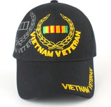 Vietnam Veteran Leaf Ribbon Shadow Mens Cap [Baseball Cap - Black]
