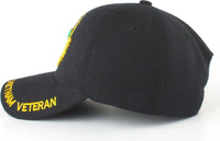 Vietnam Veteran Leaf Ribbon Shadow Mens Cap [Baseball Cap - Black]
