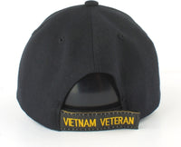 Vietnam Veteran Leaf Ribbon Shadow Mens Cap [Baseball Cap - Black]
