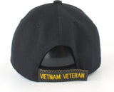 Vietnam Veteran Leaf Ribbon Shadow Mens Cap [Baseball Cap - Black]