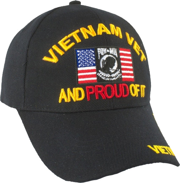 Vietnam Vet And Proud Of It POW MIA US Flag Mens Cap [Black]