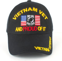 Vietnam Vet And Proud Of It POW MIA US Flag Mens Cap [Black]