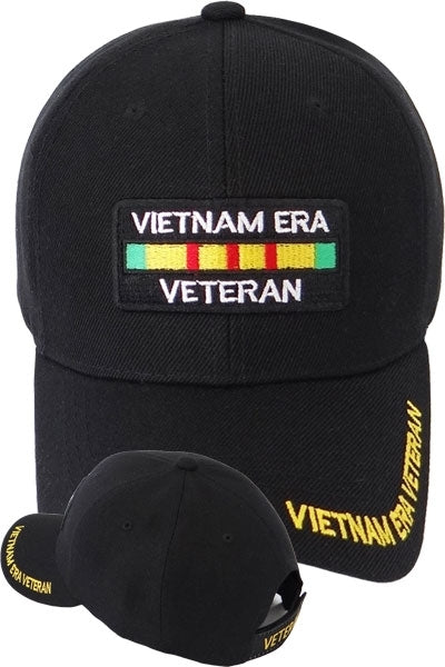 Vietnam Era Veteran Ribbon Patch Mens Cap [Black]