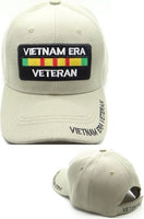 Vietnam Era Veteran Ribbon Patch Mens Cap [Beige/Black]