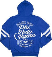 Big Boy Phi Beta Sigma Divine 9 Mens Zip-Up Hoodie Jacket [Royal Blue]