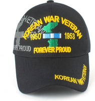Korean War Veteran Forever Proud Map Shadow Mens Cap [Baseball Cap - Black]