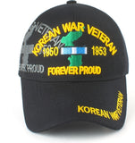 Korean War Veteran Forever Proud Map Shadow Mens Cap [Baseball Cap - Black]