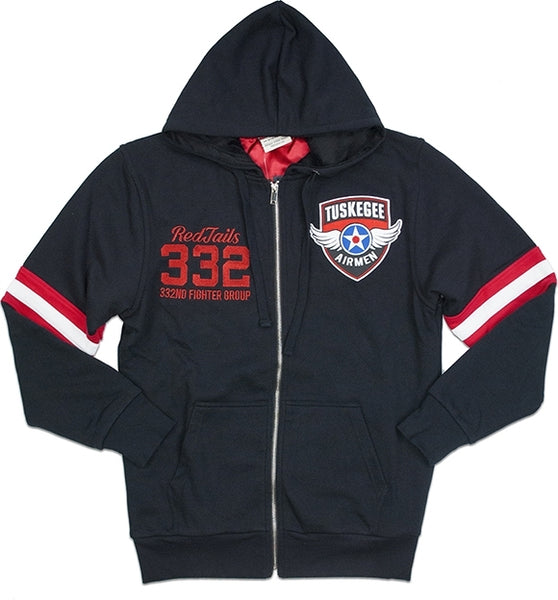 Big Boy Tuskegee Airmen S3 Mens Zip-Up Hoodie Jacket [Black]