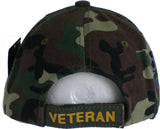 Korea-Vietnam War Veteran Ribbon Shadow Mens Cap [Baseball Cap - Woodland Camouflage]