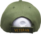 Vietnam + Desert Storm War Veteran Ribbon Shadow Mens Cap [Baseball Cap - Olive Green]