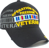 Operation Iraqi Freedom Veteran Ribbons Shadow Mens Cap [Baseball Cap - Black]
