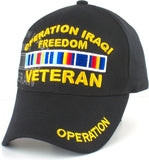Operation Iraqi Freedom Veteran Ribbons Shadow Mens Cap [Baseball Cap - Black]