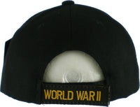 World War II Veteran Ribbon Shadow Mens Cap [Baseball Cap - Black]