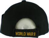 World War II Veteran Ribbon Shadow Mens Cap [Baseball Cap - Black]