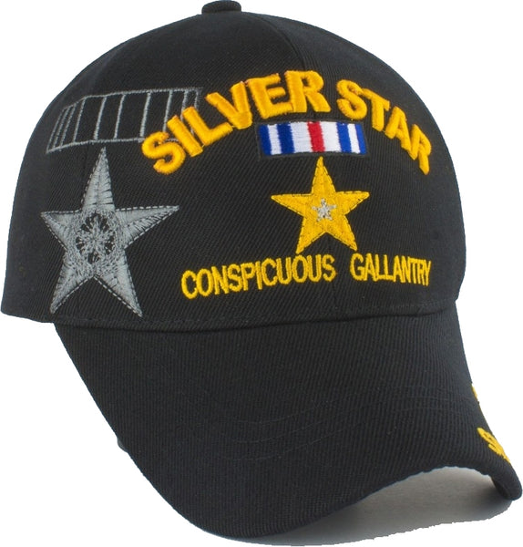 Silver Star Conspicuous Gallantry Shadow Mens Cap [Baseball Cap - Black]
