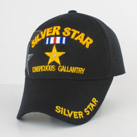 Silver Star Conspicuous Gallantry Shadow Mens Cap [Baseball Cap - Black]