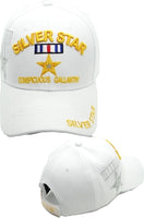 Silver Star Conspicuous Gallantry Shadow Mens Cap [Baseball Cap - White]