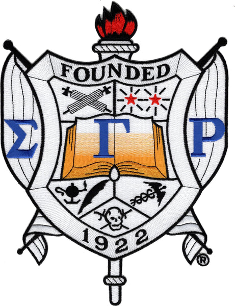 Sigma Gamma Rho New Crest Iron-On Patch [White]