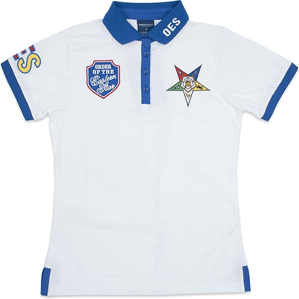 Big Boy Eastern Star Divine Ladies Polo Shirt [White]