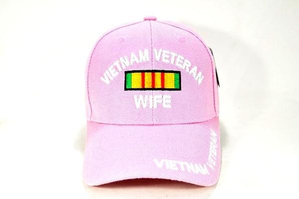 Vietnam Veteran Wife Ribbon Womens Cap [Pink]