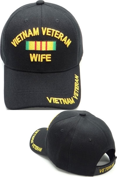 Vietnam Veteran Wife Ribbon Womens Cap [Black]