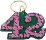 Alpha Kappa Alpha Color Mirror Line #42 Keychain [Green]