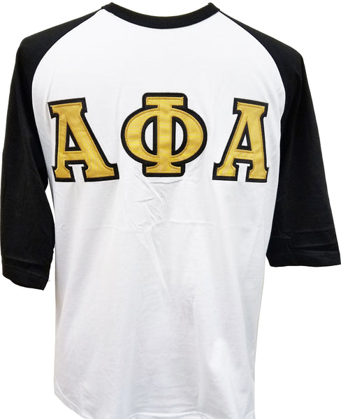 Buffalo Dallas Alpha Phi Alpha Baseball T-Shirt [3/4 Sleeve - White]