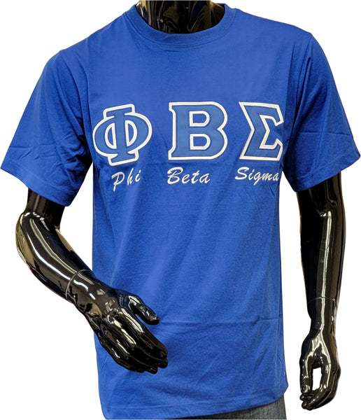 Buffalo Dallas Phi Beta Sigma Embroidered T-Shirt [Short Sleeve - Blue]