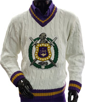Buffalo Dallas Omega Psi Phi V-Neck Sweater [Alabaster]