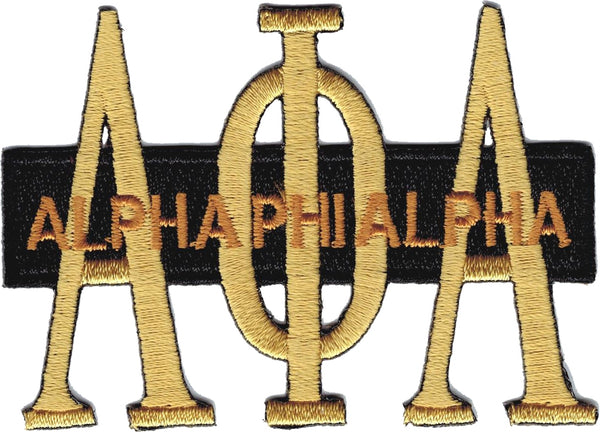 Alpha Phi Alpha Long Bar Iron-On Patch [Gold]
