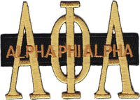 Alpha Phi Alpha Long Bar Iron-On Patch [Gold]
