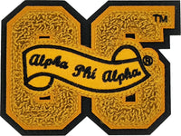 Alpha Phi Alpha 06 Founded Year Chenille Felt Sew-On Patch [Gold]