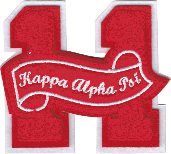 Kappa Alpha Psi 11 Founded Year Chenille Felt Sew-On Patch [Red]