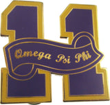 Omega Psi Phi 11 Founded Year Lapel Pin [Gold]