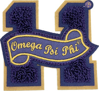 Omega Psi Phi 11 Founded Year Chenille Felt Sew-On Patch [Purple]