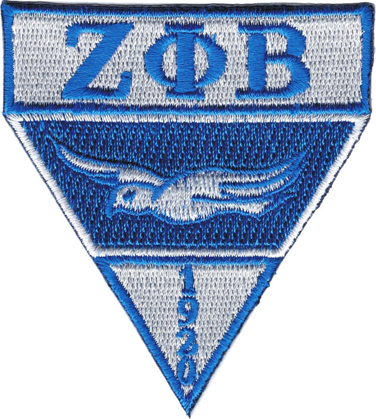 Zeta Phi Beta Military Style Iron-On Patch [White]